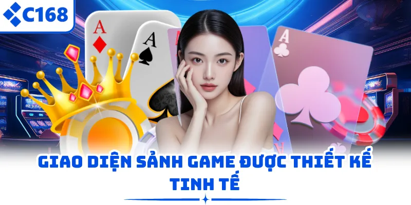 Giao diện sảnh game được thiết kế tinh tế
